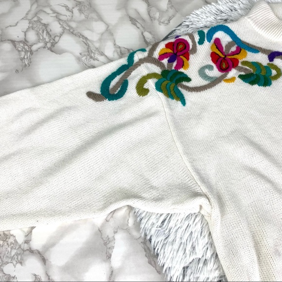Vintage Maurada Crewel Work Chunky Knit Sweater - Picture 10 of 11